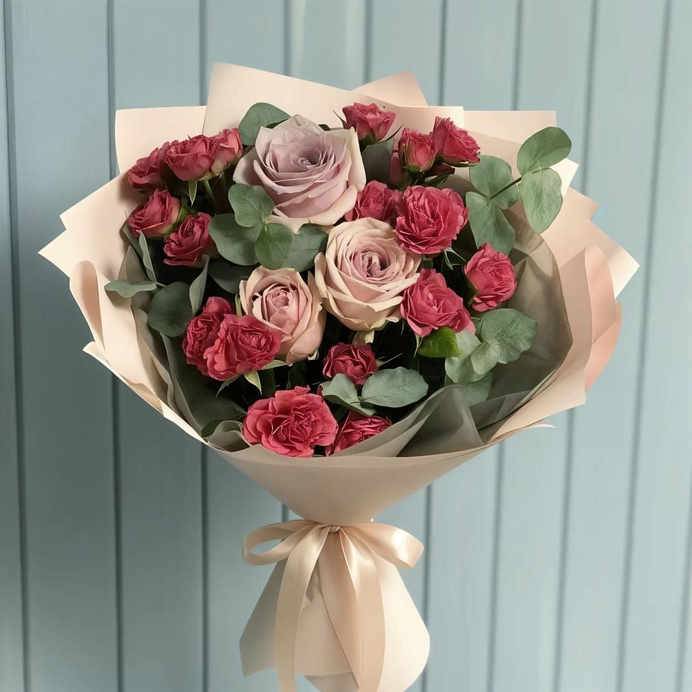 Букет цветов из: Гвоздики и Розы в Новой Таволжанке
