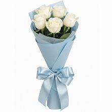 Букет 5 Белых роз Проуд #REPLACE_PRED# Новой Таволжанке