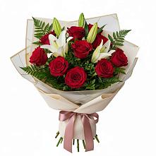 Букет цветов из:  Лилии и Розы в Новой Таволжанке