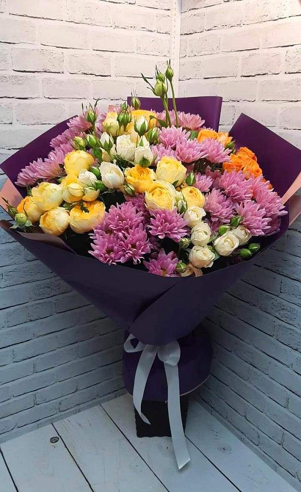 Букет цветов из: Хризантемы и Розы в Новой Таволжанке