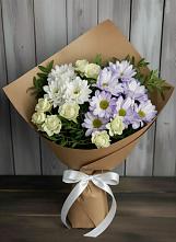 Букет цветов из:  Хризантемы и Розы в Новой Таволжанке