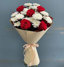 Букет цветов из:  Розы и Хризантемы в Новой Таволжанке