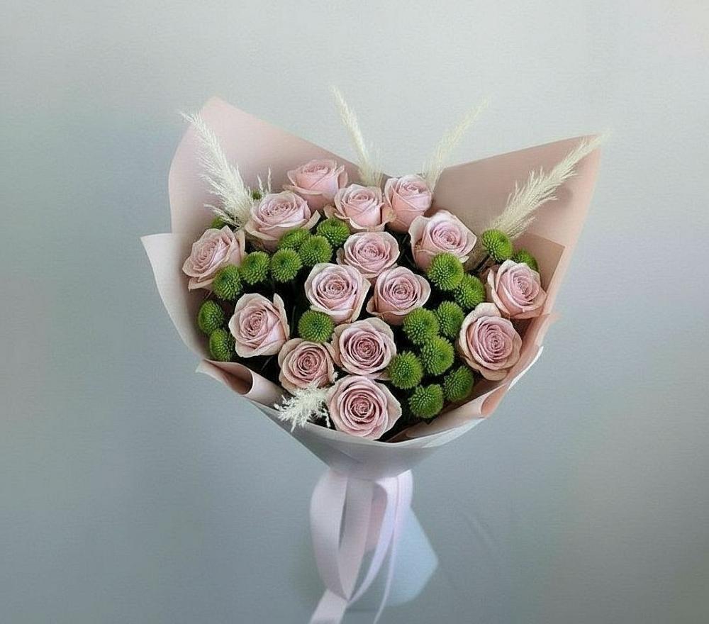 Букет цветов из: Розы и Хризантемы в Новой Таволжанке