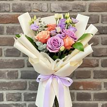 Букет цветов из:  Лизиантусы и Розы #REPLACE_PRED# Новой Таволжанке