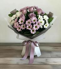 Букет цветов из:  Хризантемы и Розы #REPLACE_PRED# Новой Таволжанке