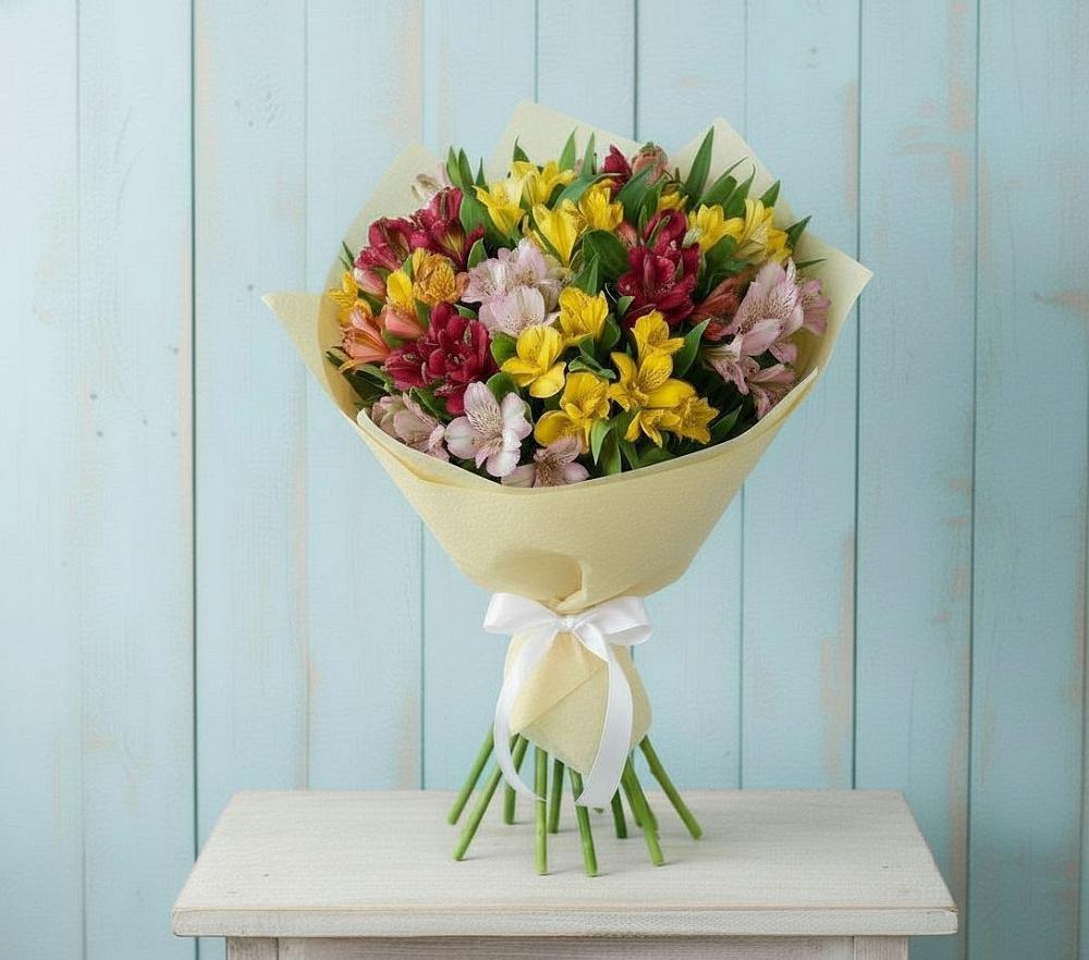 Букет цветов из: Альстромерии в Новой Таволжанке