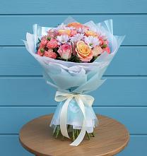 Букет цветов из:  Хризантемы и Розы в Новой Таволжанке