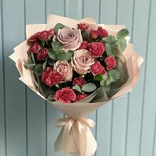 Букет цветов из:  Гвоздики и Розы #REPLACE_PRED# Новой Таволжанке