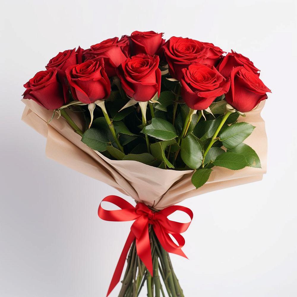 Букет 11 Красных роз Эдлесс Лав в Новой Таволжанке